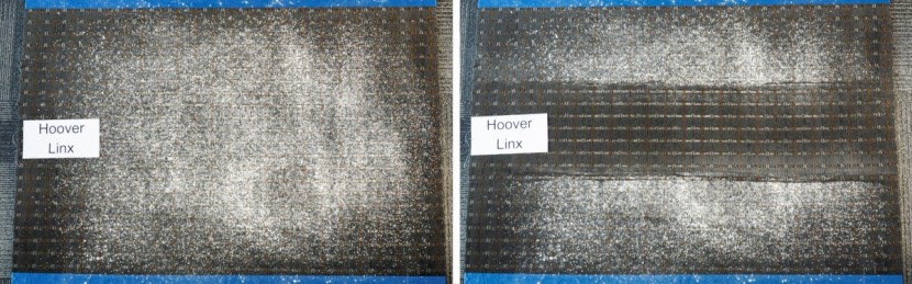 hoover linx bh50010 - plenty of residual surface flour remained after the linx cleaned...