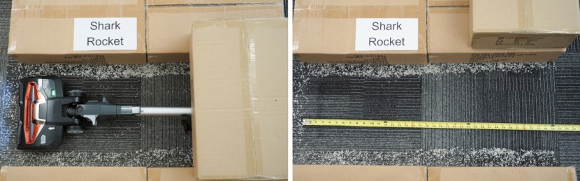 shark rocket duoclean - the duoclean can reach quite far under furniture.