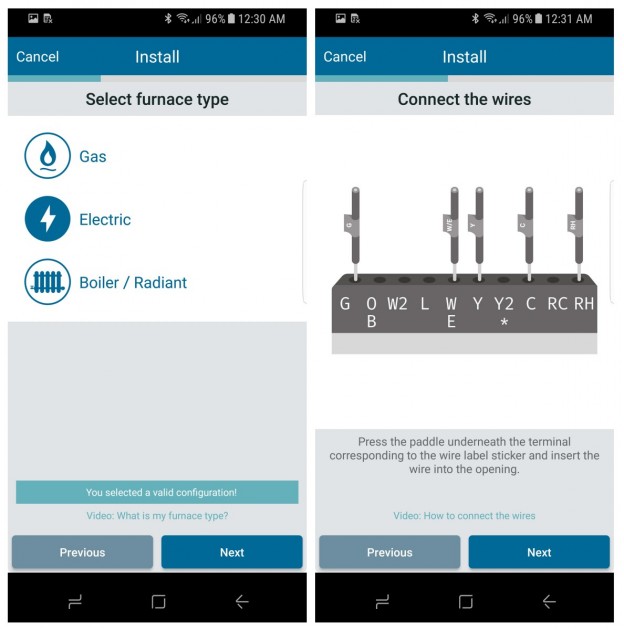 sensi touch wifi - the sensi app has a helpful set of prompts to guide you through the...
