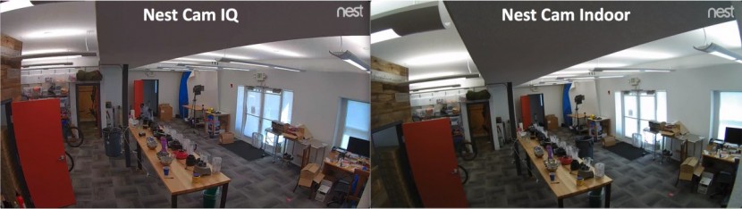nest cam iq - the iq produces slightly crisper and slightly brighter video than...