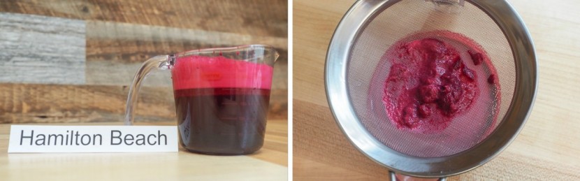 hamilton beach big mouth - the big mouth created a bit of pulp and quite a lot of foam when...