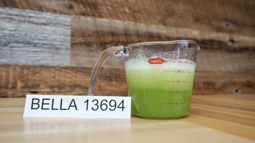 bella 13694 - freshly juiced cucumber juice before being poured through our sieve.