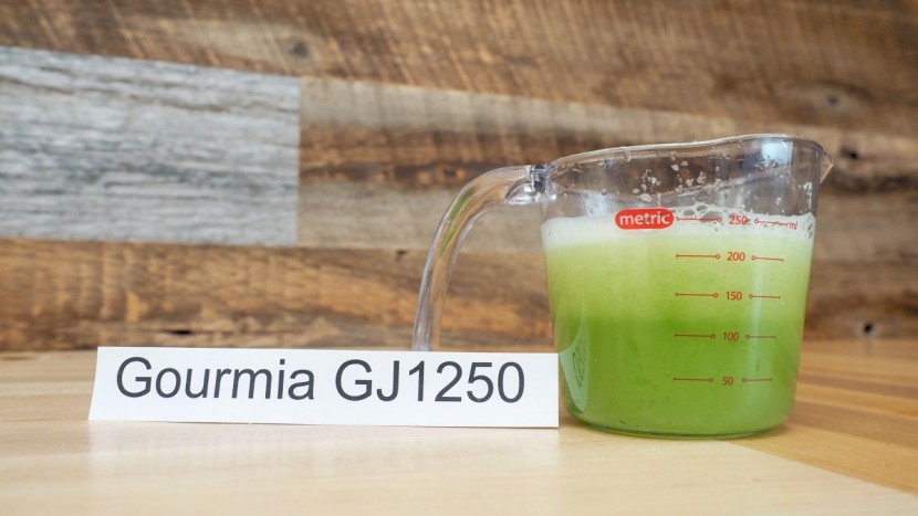 gourmia gj1250 - the gourmia scored slightly above average for cucumber juice.