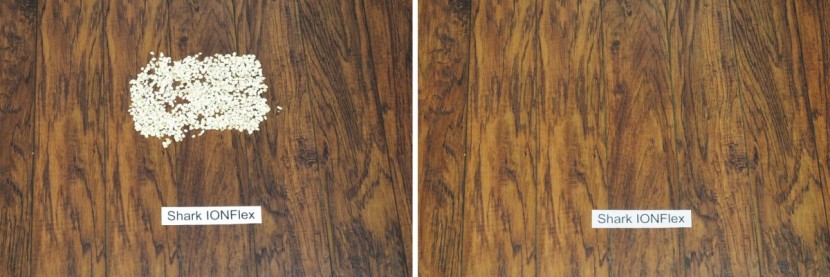 shark ionflex - the ionflex easily picked up the oats in one pass.