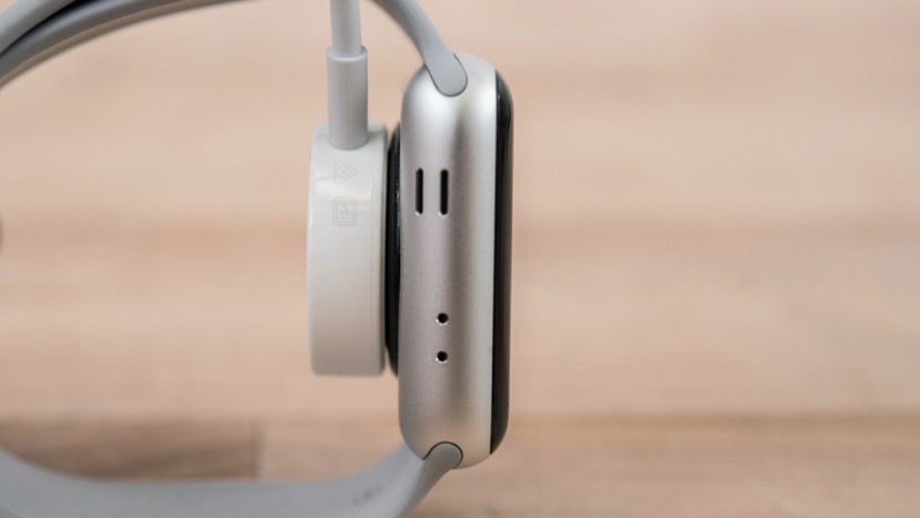 apple watch series 3 - the series 3 has a magnetic charger and will also display the time...