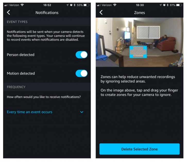 amazon cloud cam - the cloud cam app is quite easy to use, but the motion zones are not...