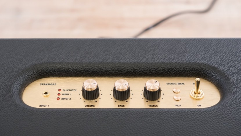 wireless speaker - the marshall stanmore includes on speaker bass and treble...