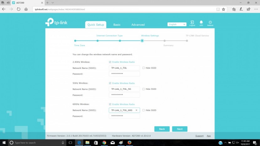 tp-link ad7200 (talon ad7200) - you can set up different network names (ssid) and passwords for each...