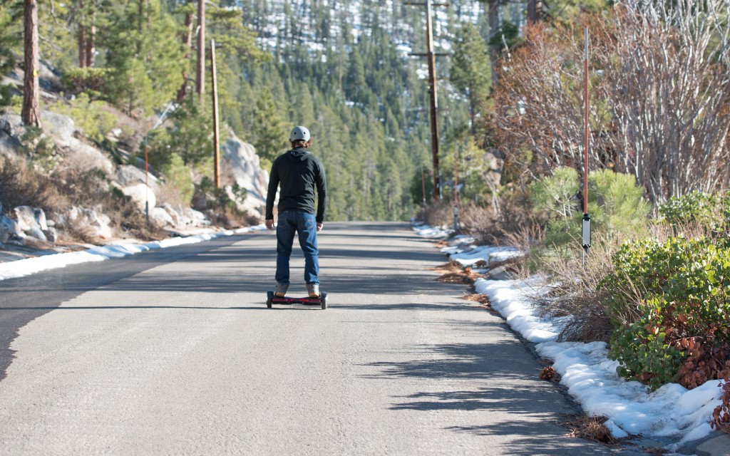 swagtron t580 - we were pretty sketched out riding the board up and down steeper...
