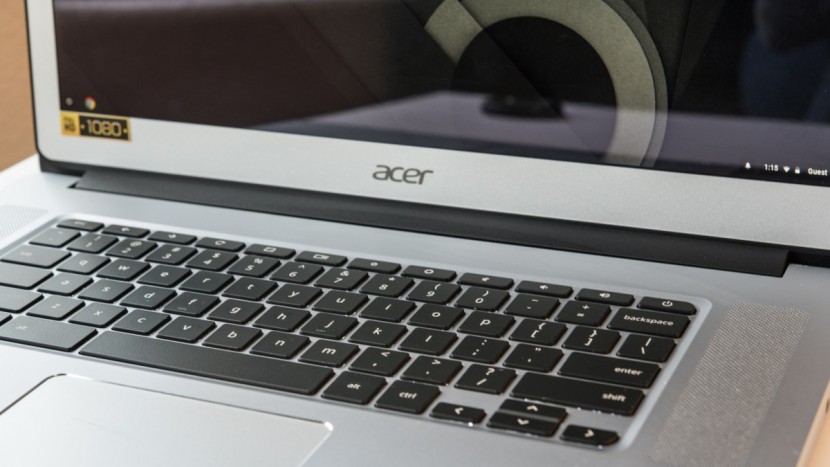 acer 15 - the acer 15 has a large keyboard and trackpad. the touchscreen is...