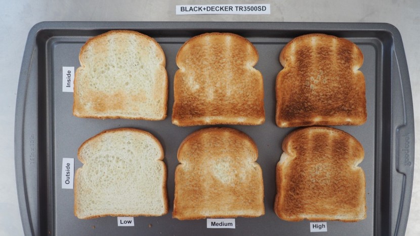 black+decker tr3500sd - good toast with just a few inconsistencies.
