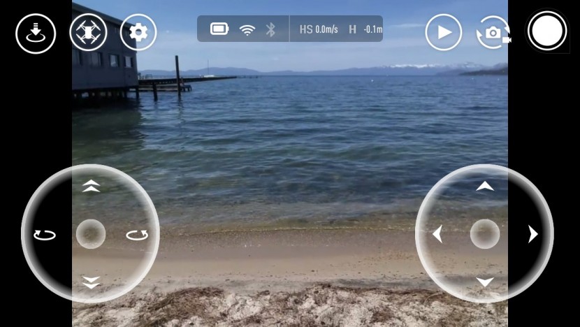 dji tello - the tello app&#039;s flight controls.