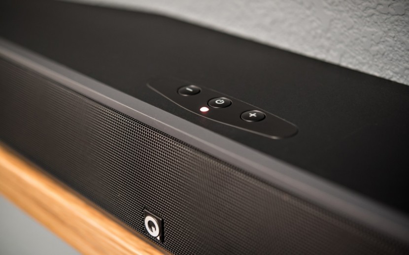 q acoustics m4 - the m4 has some simple controls on the body of the speaker.