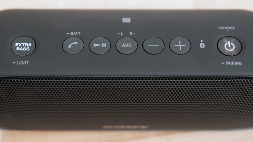 sony xb20 - the extra bass button noticeably ramps up the low end.