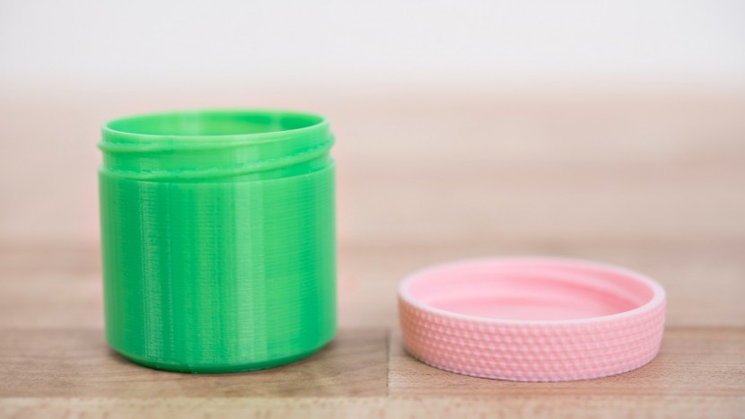 monoprice select mini v2 - the jar produced by the mini was far superior to the lid.