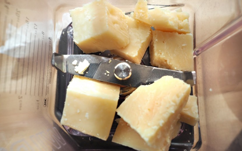 blendtec designer 650 - this product easily grated the hard cheese but left a few larger...