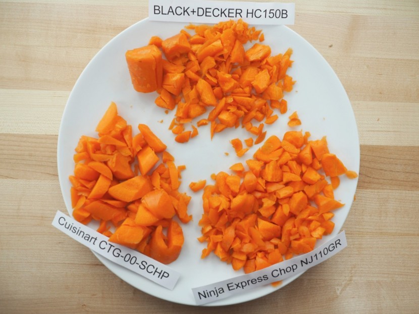 there was a wide spread of results in our carrot chopping test.