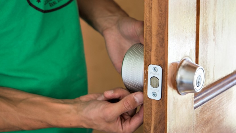 smart lock - the august smart and pro + connect models just sit on top of an...