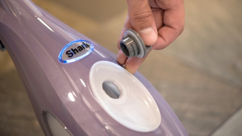 shark steam pocket - the relatively small water tank opening of the shark steam pocket.