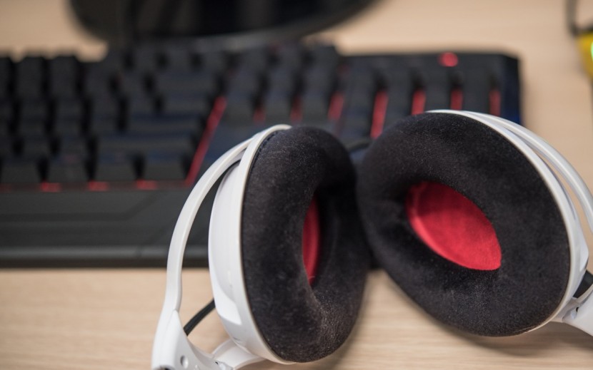 epos game one - the velvet ear cups felt nice and helped keep our ears cooler.