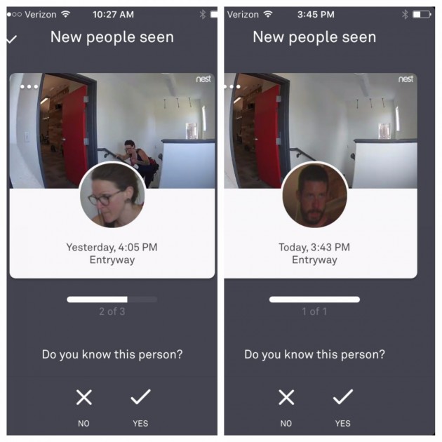 nest cam iq - the iq asks whether you recognize any face that it sees, and learns...