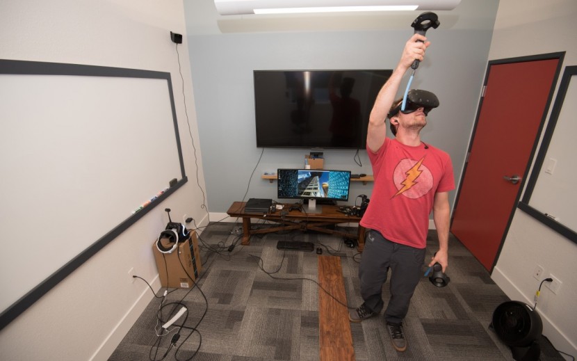 htc vive - practical jetpacks don't exist in the real world yet, but you can...