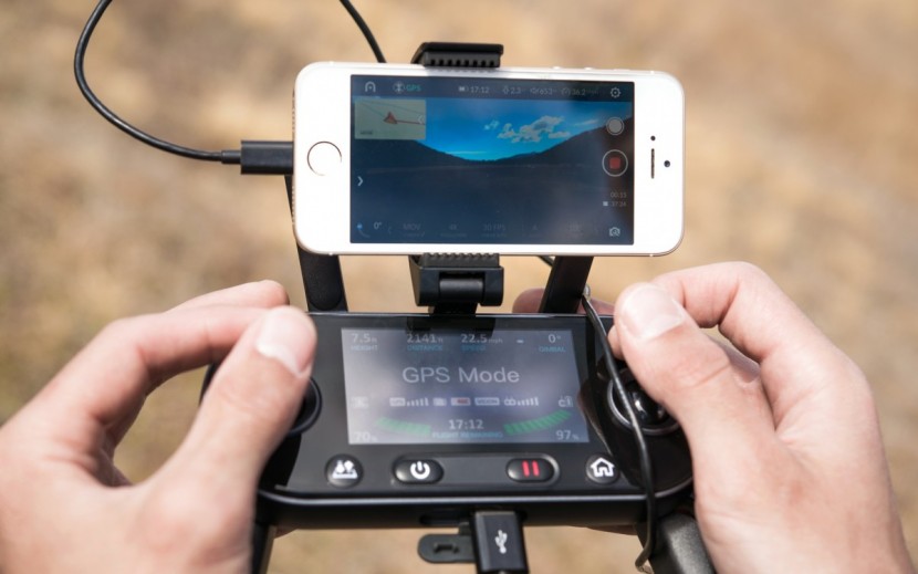 autel robotics evo - the built-in screen on the controller pulls clutter away from the...