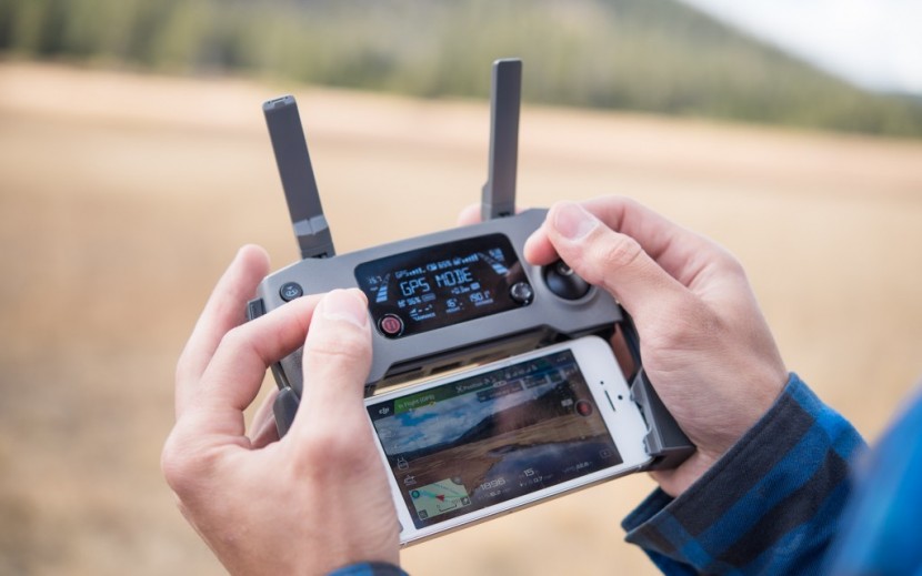 dji mavic 2 zoom - the controller is comfortable in hand, and has knob in the upper...