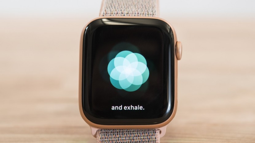 apple watch series 4 - the series 4 offers guided breathing sessions to relax.