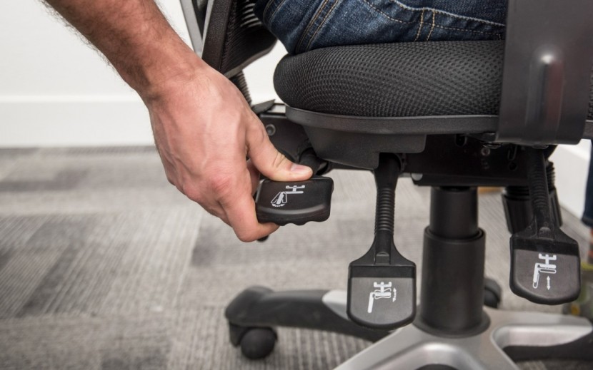 the adjustment levers on the modway are very clearly marked.