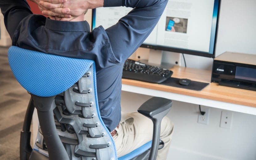 office chair - the embody has a unique backing. the &quot;pokey&quot; feeling by one of us...