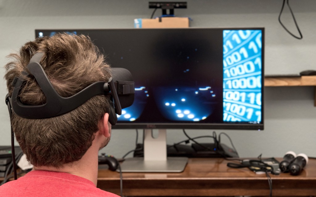 oculus rift - you experience much more with the headset on than viewing from a...