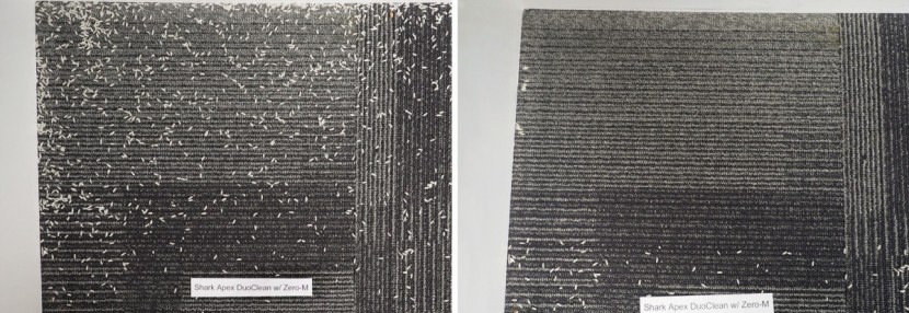 shark apex duoclean zero-m - the apex does great at clearing debris from the edges, but only...