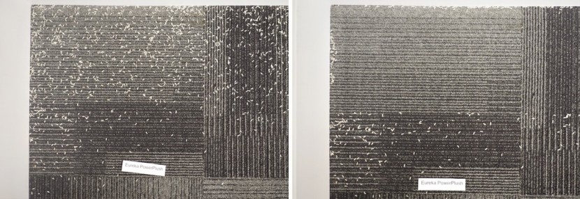 eureka powerplush - the powerplush wasn't very effective at cleaning up the edges.