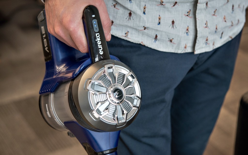 eureka powerplush - this is one of the quietest models we have tested.