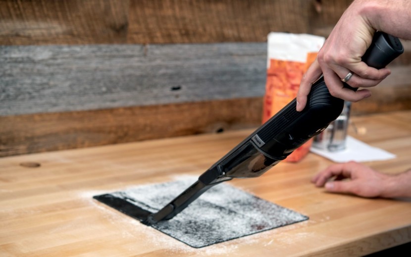 shark wandvac - the wandvac has a brush that flips out of the crevice tool.