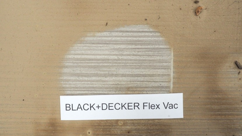 black+decker flex vac bdh2020fl - medium stiff bristles take a little bit longer to work the dirt loose.