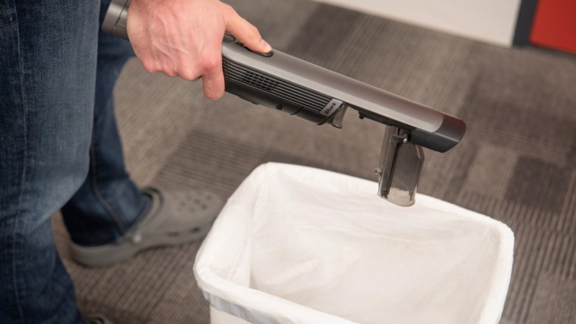handheld vacuum - the bin on the wandvac handily flips open helping to keep your hands...