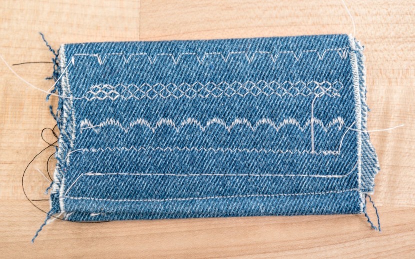 spiegel sp 3201 - the spiegel had no trouble sewing through eight layers of denim.