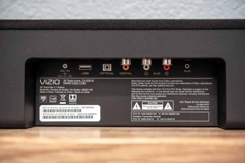 vizio sb2821-d6 - the sb2821-d6 has plenty of input options, but conspicuously lacks...