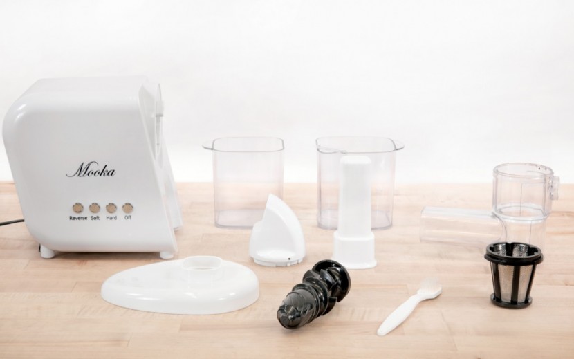 mooka slow masticating - this model is easy to clean by hand but isn't dishwasher safe.