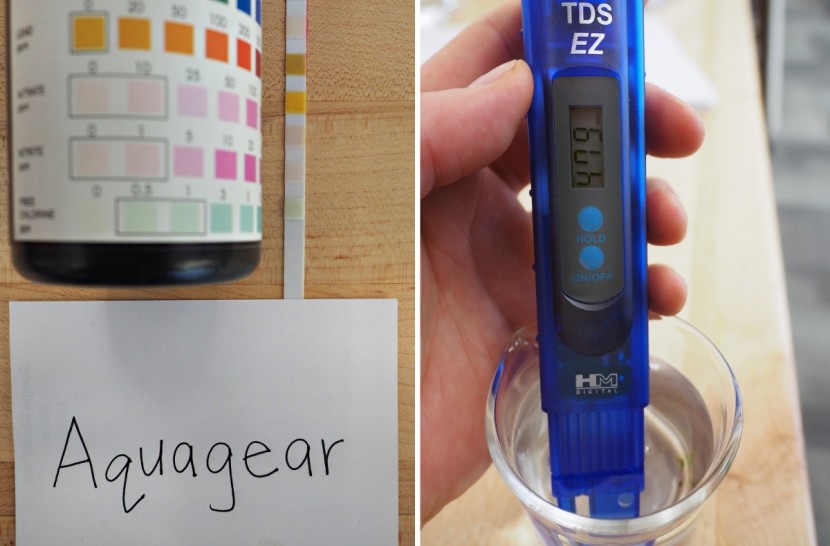 aquagear water filter pitcher - the aquagear's results from the chlorine tests.