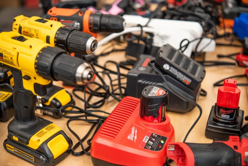 drill - many drills and so many chargers to test.