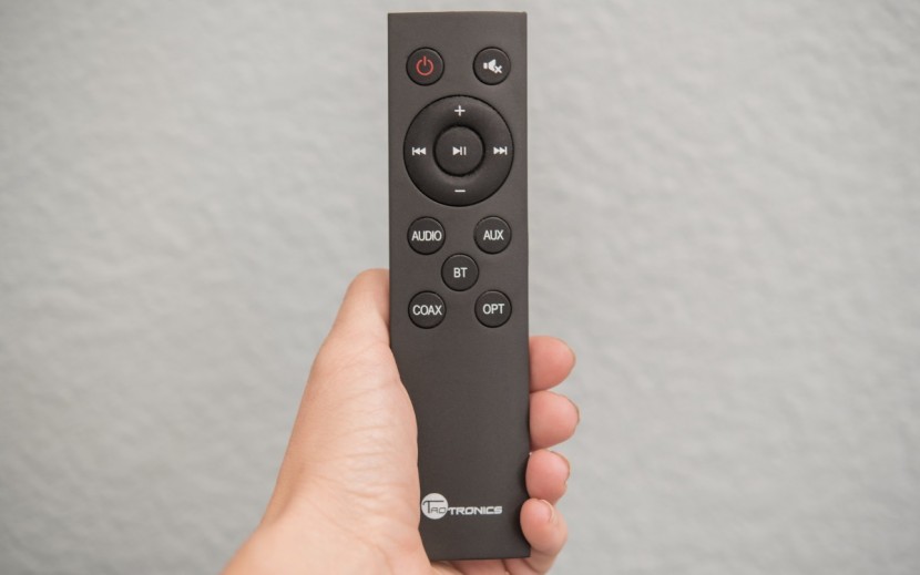 taotronics tt-sk15 - the remote is usable, but feels a bit flimsy.