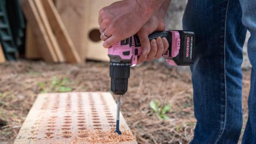 workpro 20v drill driver set - this drill got almost too hot to hold on to when drilling through...