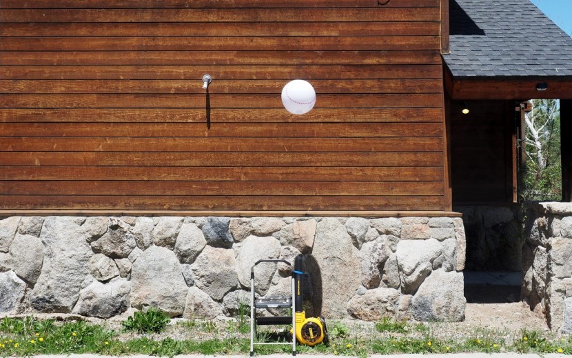 we could easily reach and knock the beach ball out of the air stream...