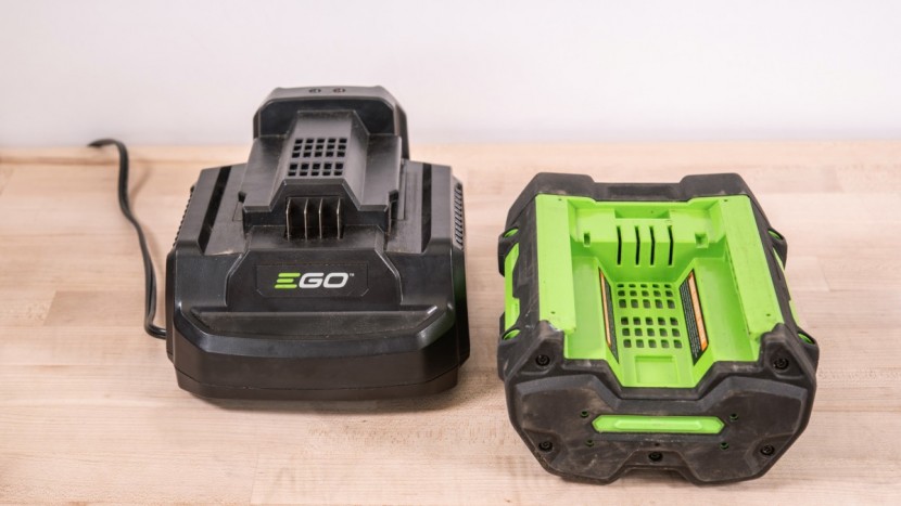 leaf blower - the 5ah ego power+ battery fully recharges in about 70 minutes using...