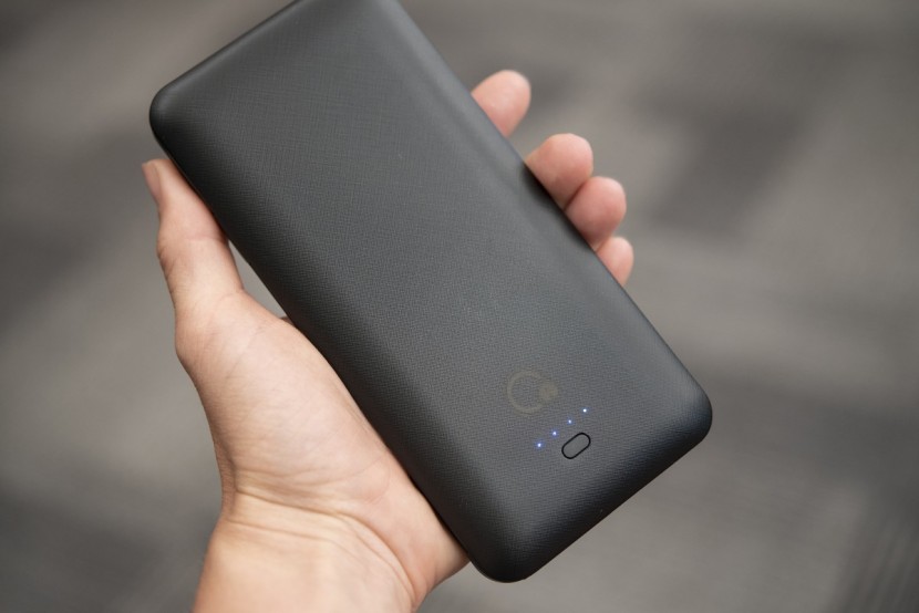 the q slim power bank pro is just a little bit larger than your...