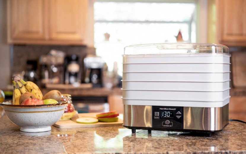 food dehydrator - the unique shape of the hamilton beach makes wiping down the machine...