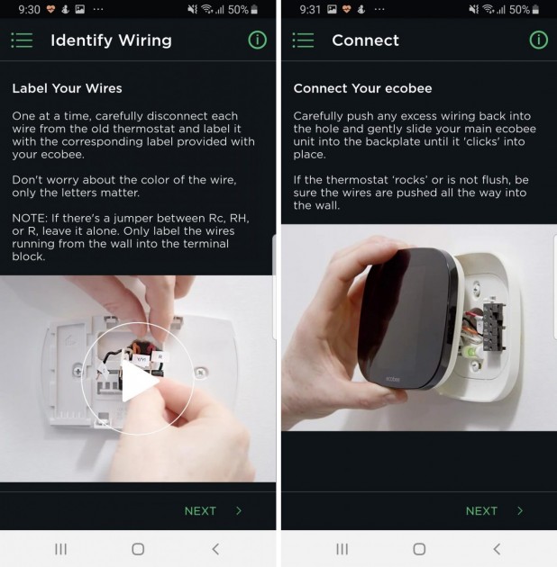 ecobee smartthermostat with voice control - the installation documentation is very thorough.